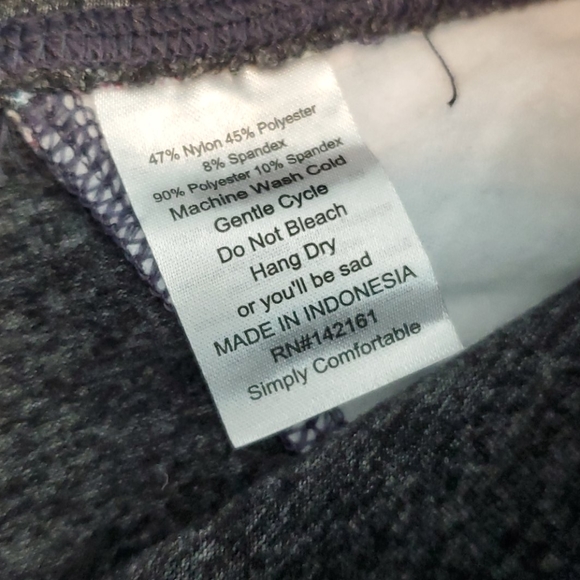 EUC Ankle length workout leggings, LulaRoe XL - Picture 4 of 6